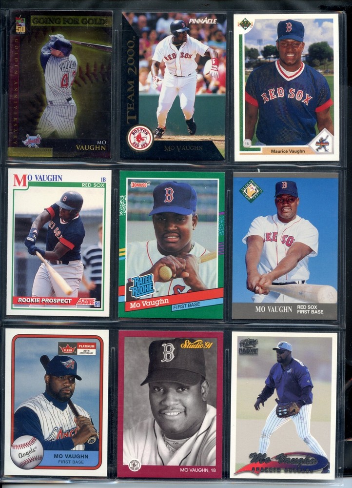 Mo Vaughn Lot of 27 Mainly NM to NM/MT Boston Red Sox California Angels