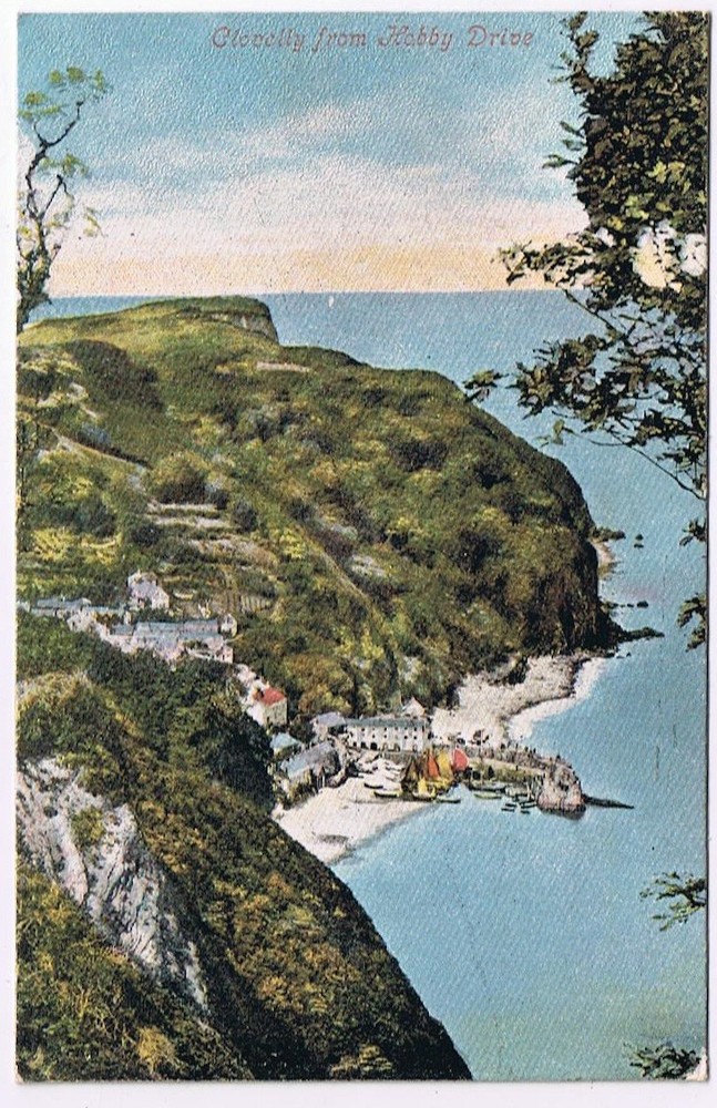 Postcard Clovelly From Hobby Drive Devon England UK A