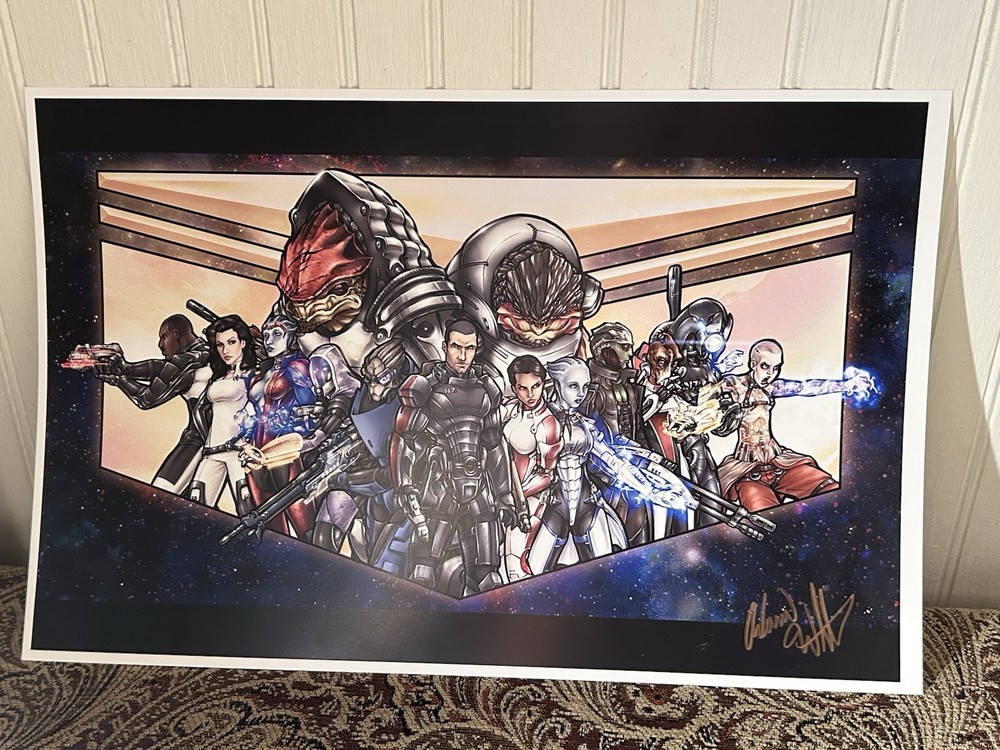 Mass Effect Female Shepherd Custom Print Signed by Adam Withers  from 2012