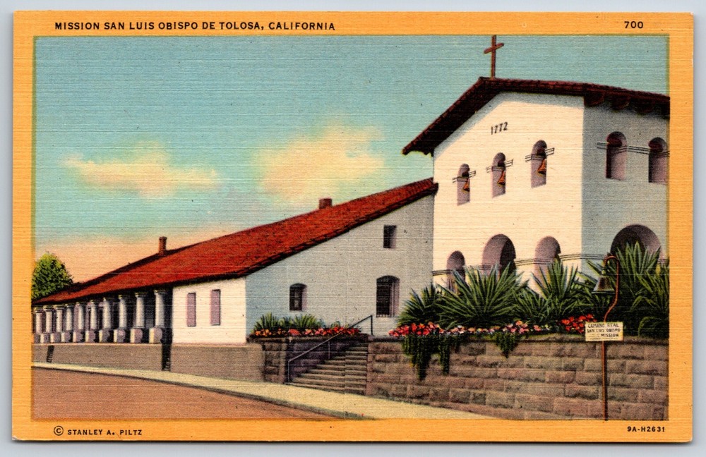 Postcard Mission San Luis Obispo De Tolosa, California Unposted