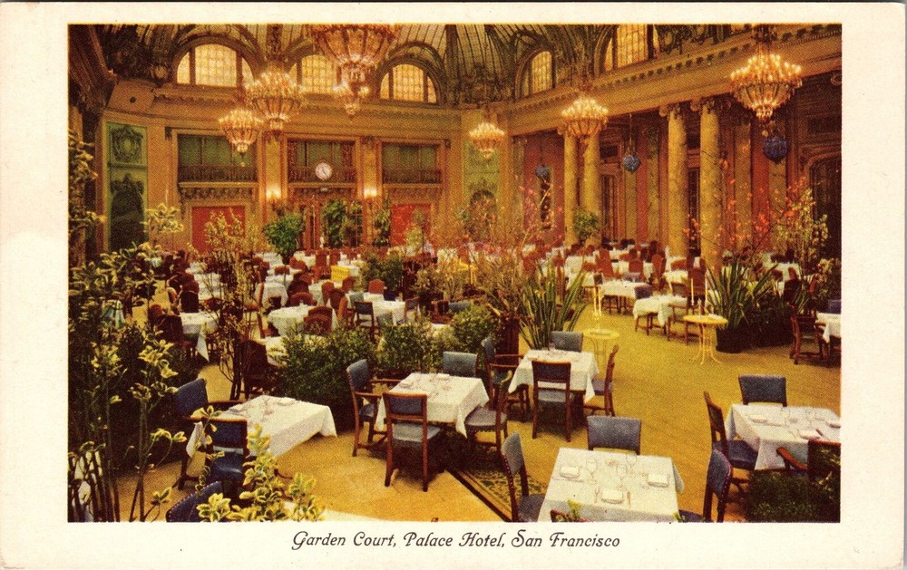 San Francisco CA-California, Garden Court, Palace, Vintage Postcard