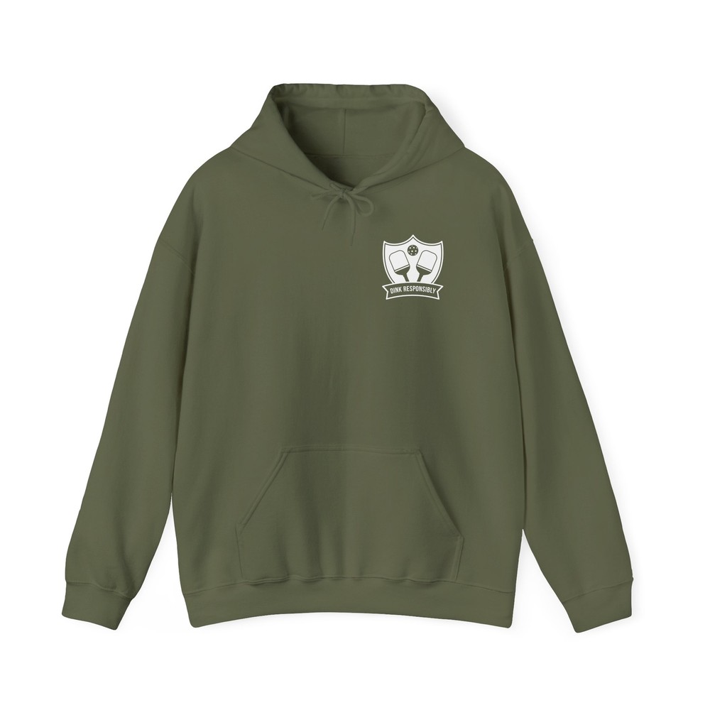 Dink Responsibly Hoodie with Front & Back Design - Perfect Christmas Pickleball Gift