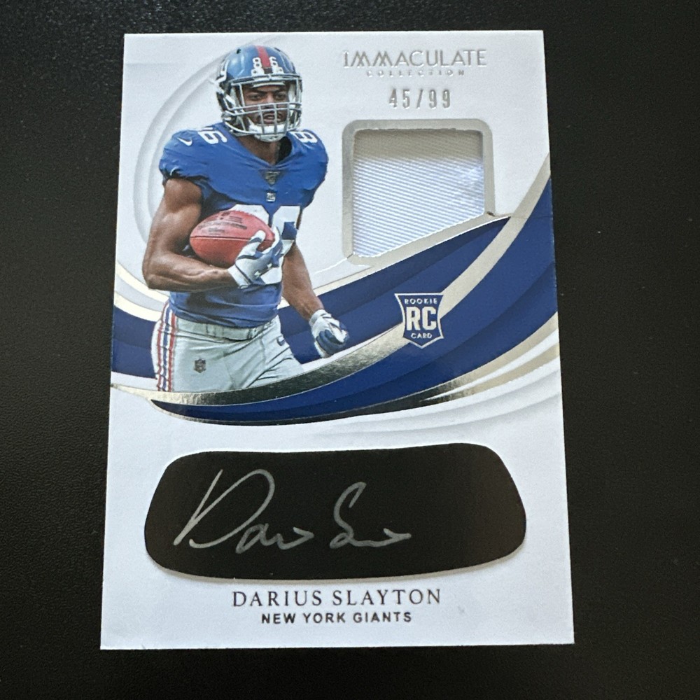 2019 Panini Immaculate Collection Darius Slayton  RPA RC Patch Auto RC 45/99