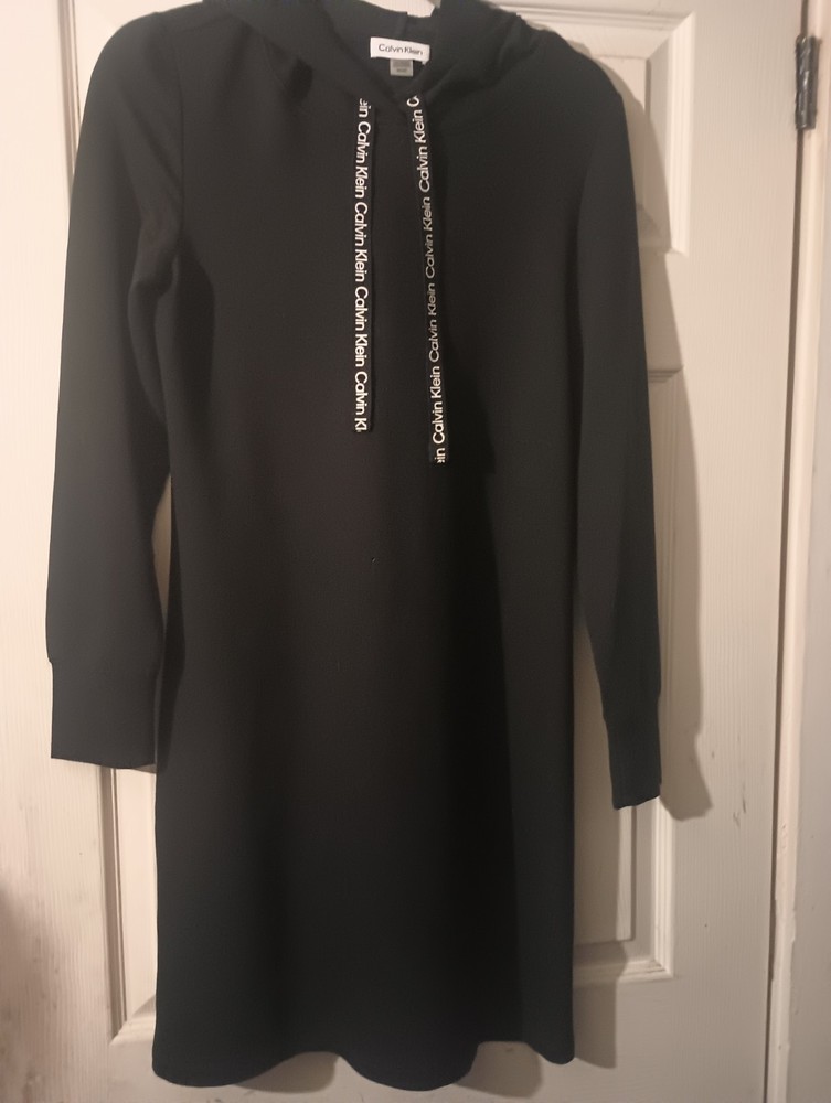 Calvin Klein Black Hoodie Dress