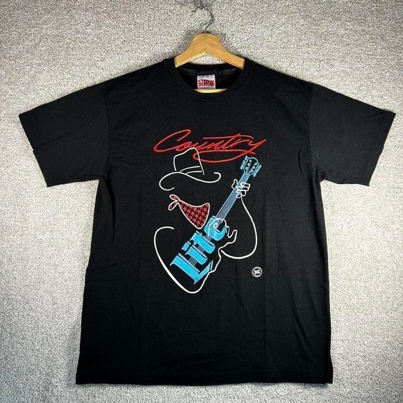 Vintage early 90s single stitch country cowboy graphic tee shirt tshirt Size L