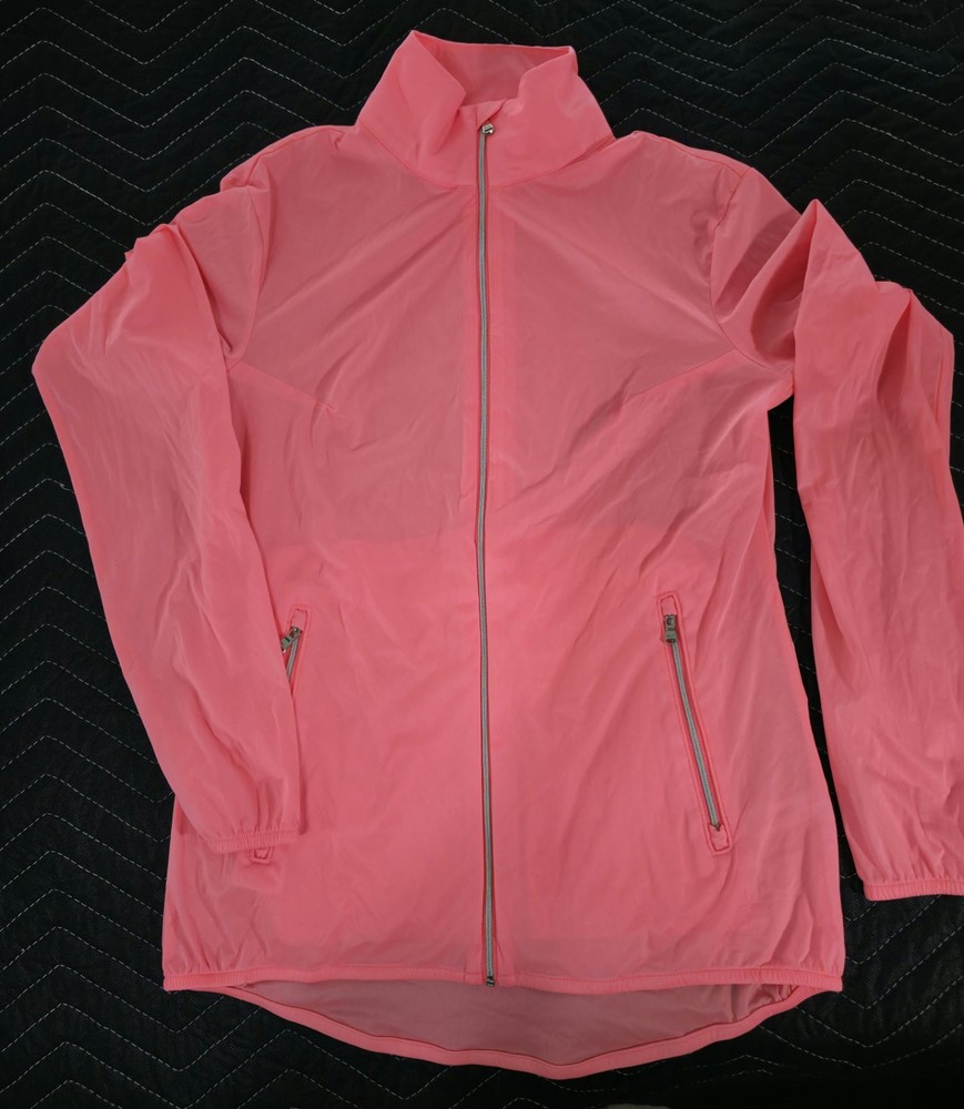 RLX Ralph Lauren Women’s Pink Full Zip Jacket Pockets Long Sleeve Golf