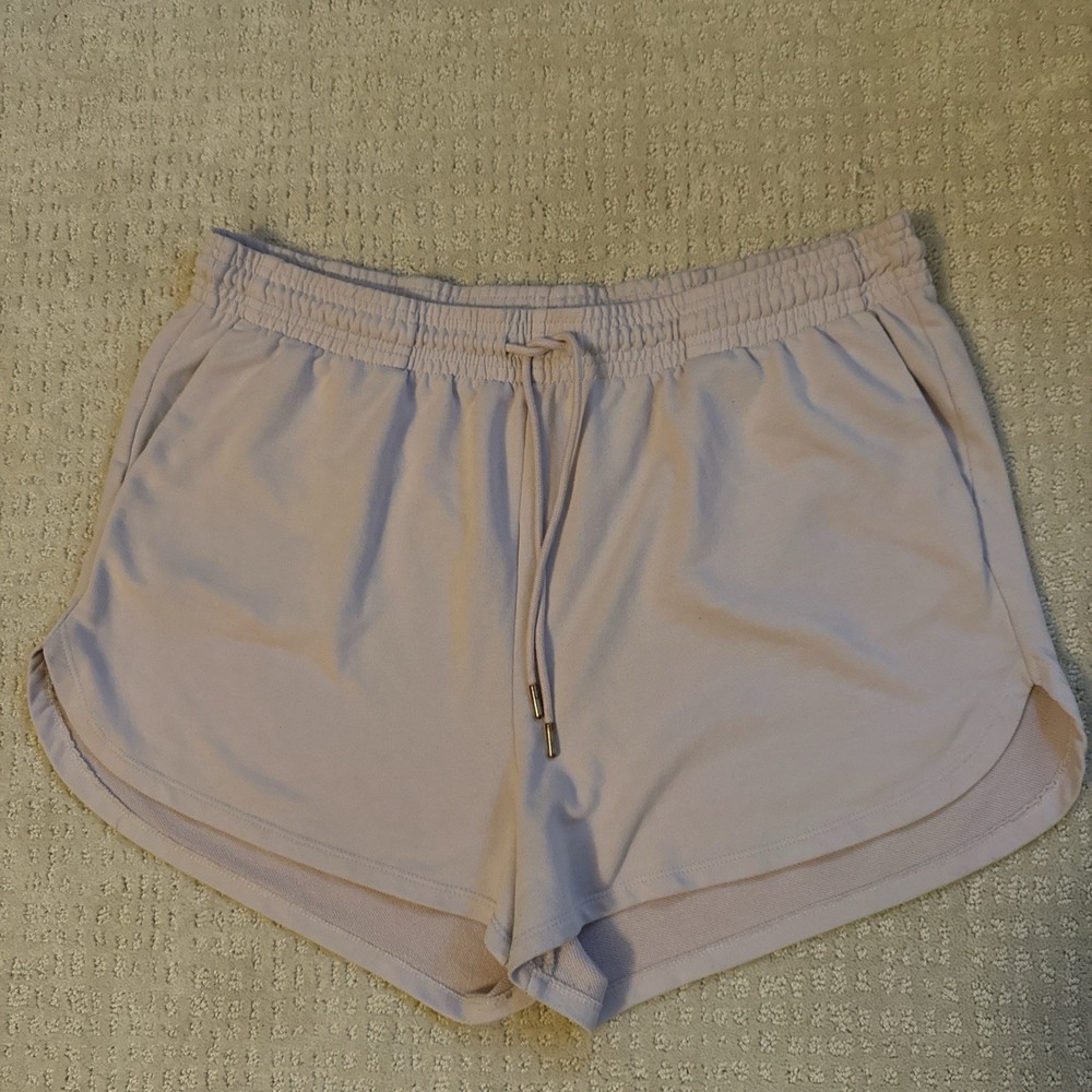 H&M Women’s Lilac Lounge Shorts Size XXL 2XL Elastic Waist Drawstring Pockets