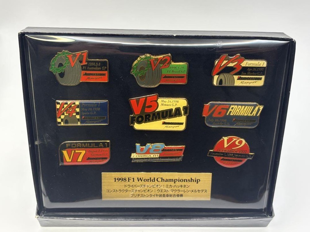 1998 Formula 1 first victory commemorative pin badge set #caa2c0