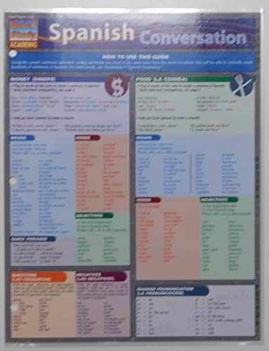 Spanish Conversation (Quick Study - Pamphlet, by BarCharts Inc. - Very Good x