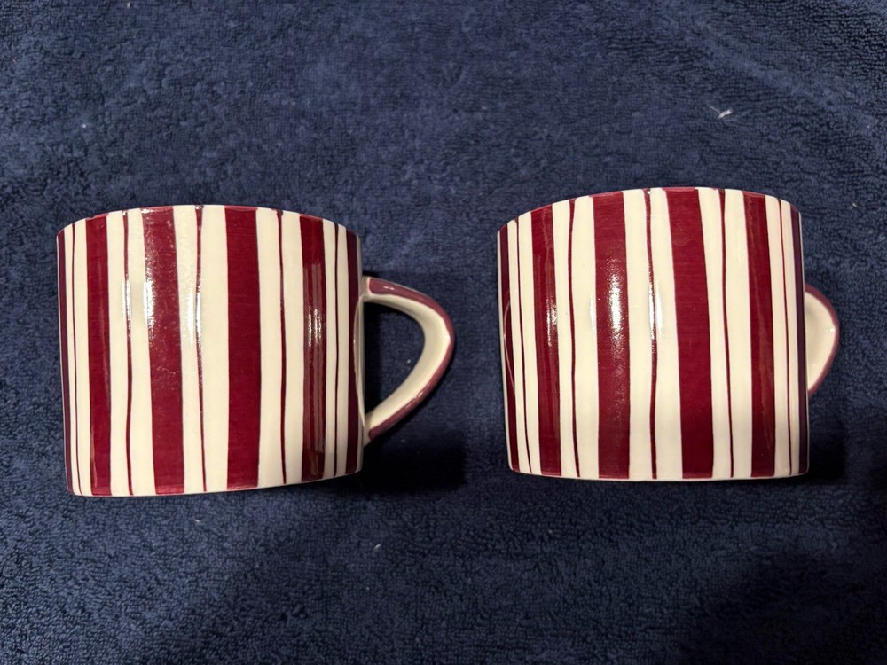 Noon & Moon cherry lacquer Coffee Tea Mug Cup Set Of 2