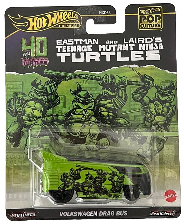 HOT WHEELS VOLKSWAGEN DRAG BUS MUTANT NIJA TURTLES POP CULTURE PREMIUM