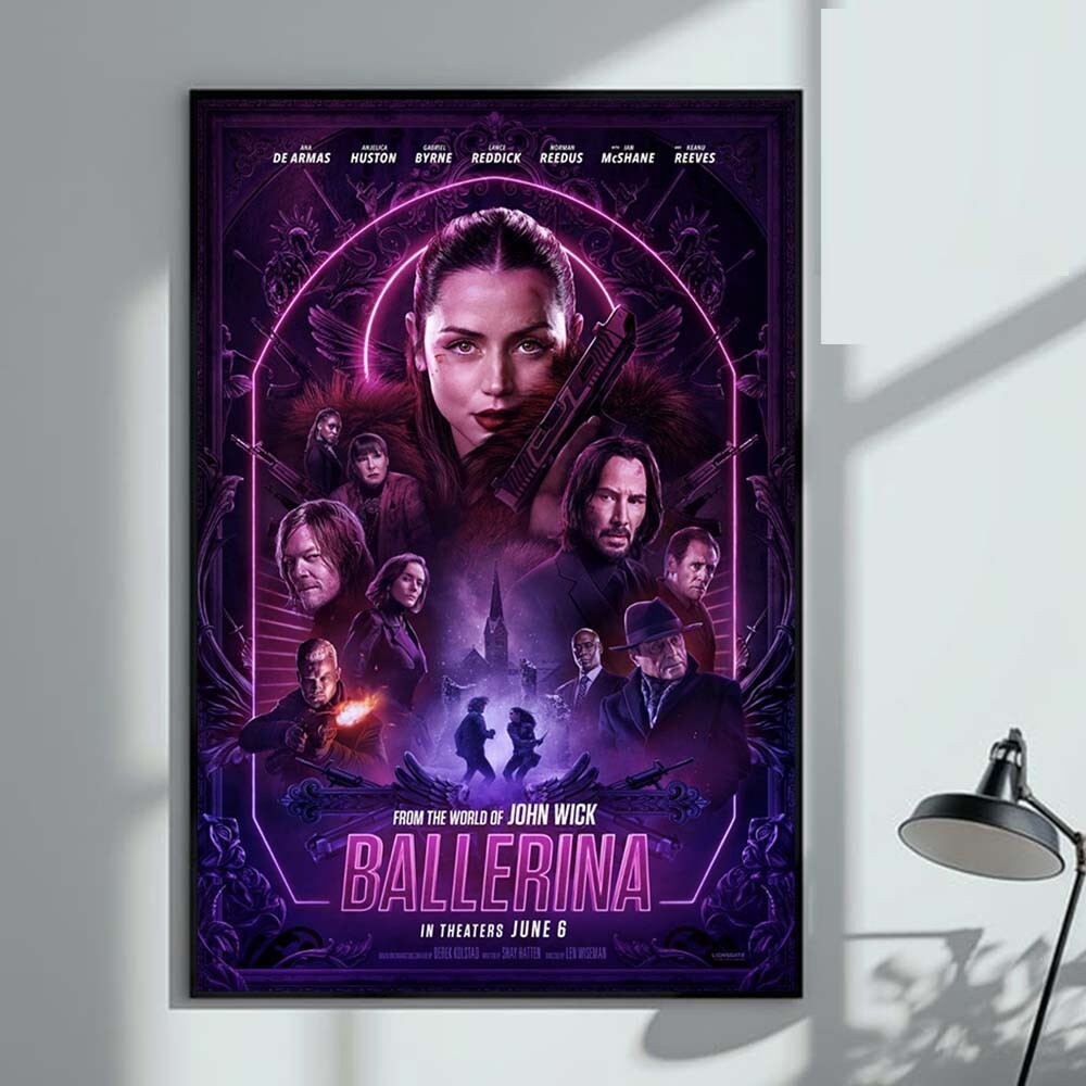 Ballerina John Wick Movie Poster - Stylish Wall Art Decor  