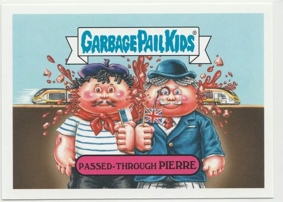 Vintage 2019 GPK We Hate the 90s Passed-Through Pierre #6a Garbage Pail Kids Card