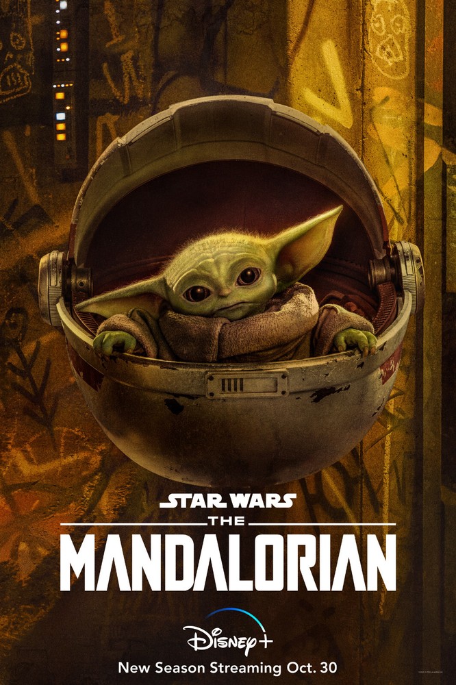 Star Wars The Mandalorian Scifi Gift Print Promo Poster Disney Wall Decor Grogu