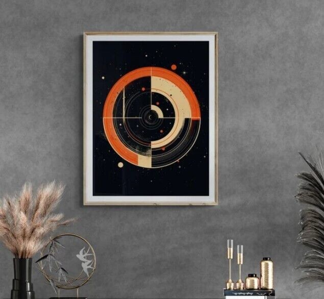 Abstract Solar System Map Print - Instant Download Printable Wall Art for Stunning Home Decor-image