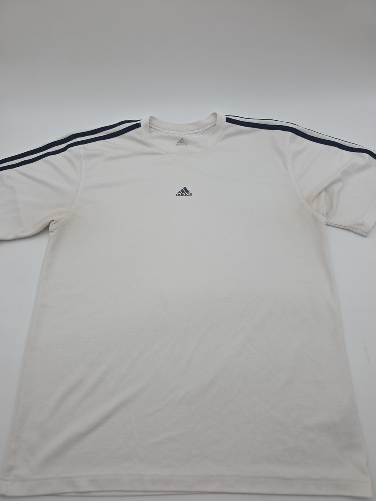 Adidas T-shirt Men M White Graphic Print Logo Tee. #45685