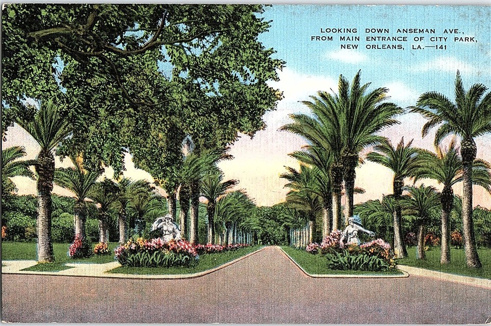 Postcard ROAD SCENE New Orleans Louisiana LA m/09 AI1263