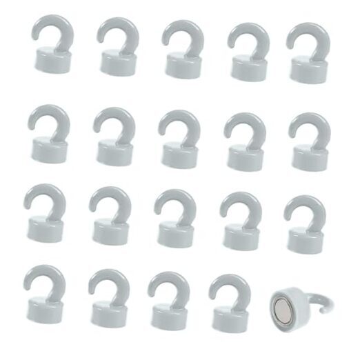 Magnets Push Pin for Classroom for Whiteboard, Magnet Hooks for 20 Pack Grey