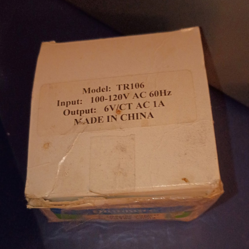 Philmore Step-down Power Transformer 100-120V to 6V CT 1A Chassis Blue Silver