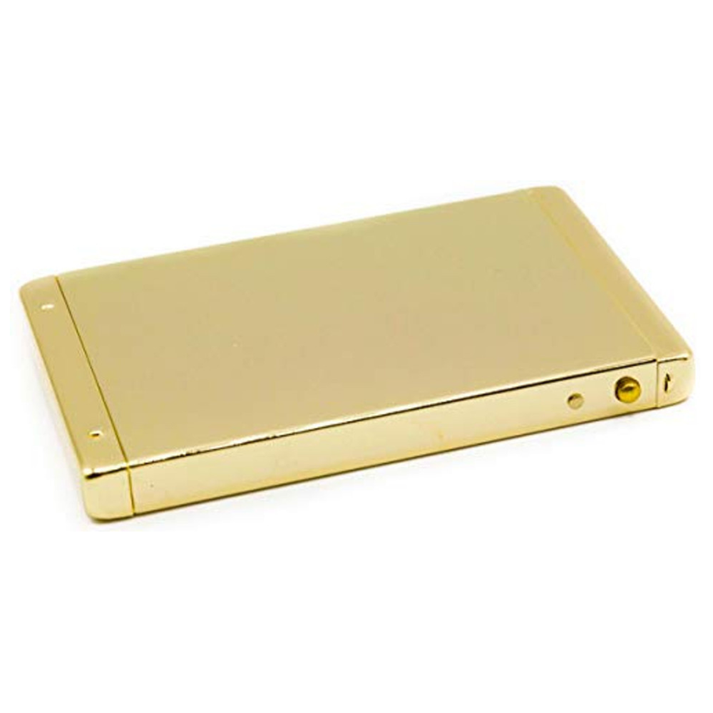 Gold Flip Top Slim Business Card Holder
