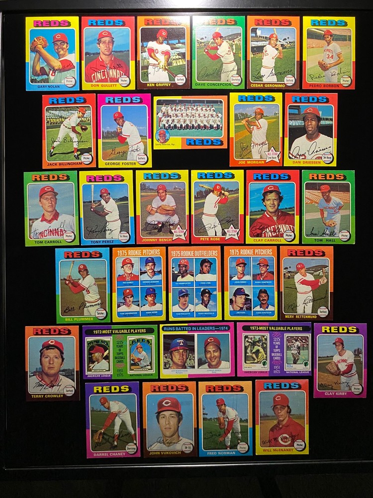 CINCINNATI REDS 1975 Topps Team Set! (31 Cards)Rose,Bench,Fred Lynn(RC),Morgan++