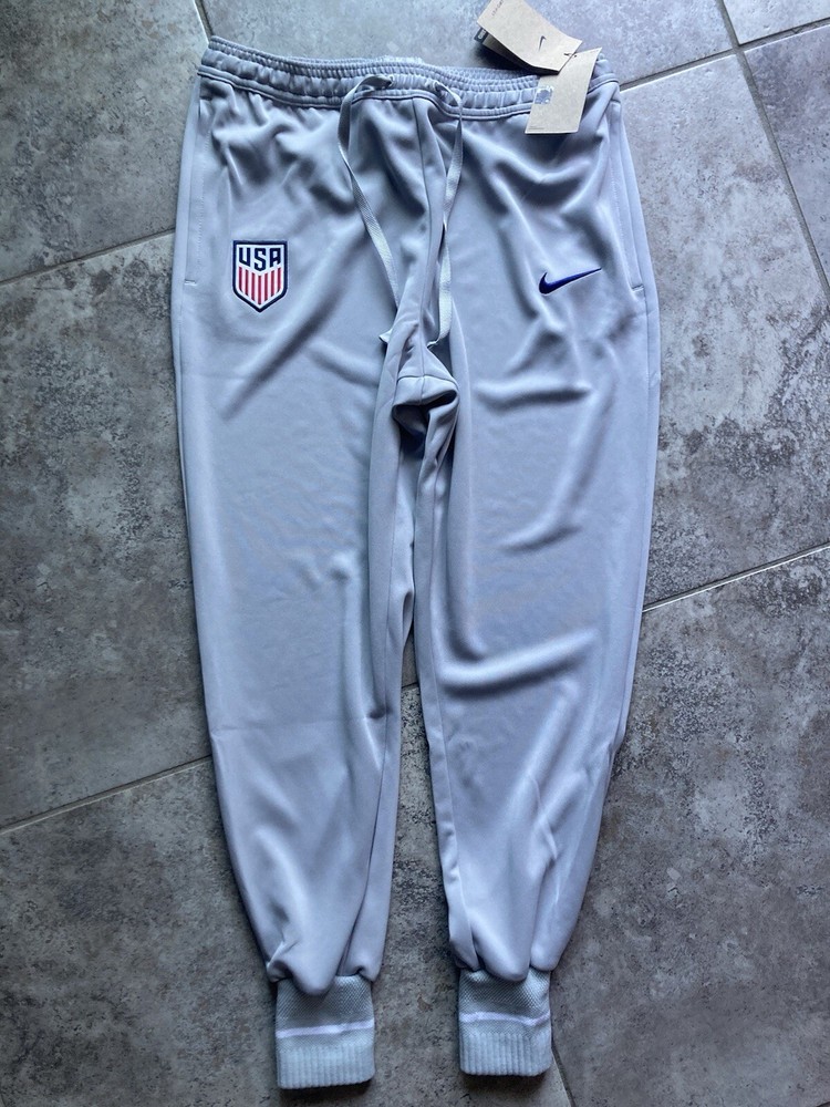 Nike Dri-Fit USWNT Soccer Team USA Jogger Pants Gray DO6507-050 Women Size LARGE