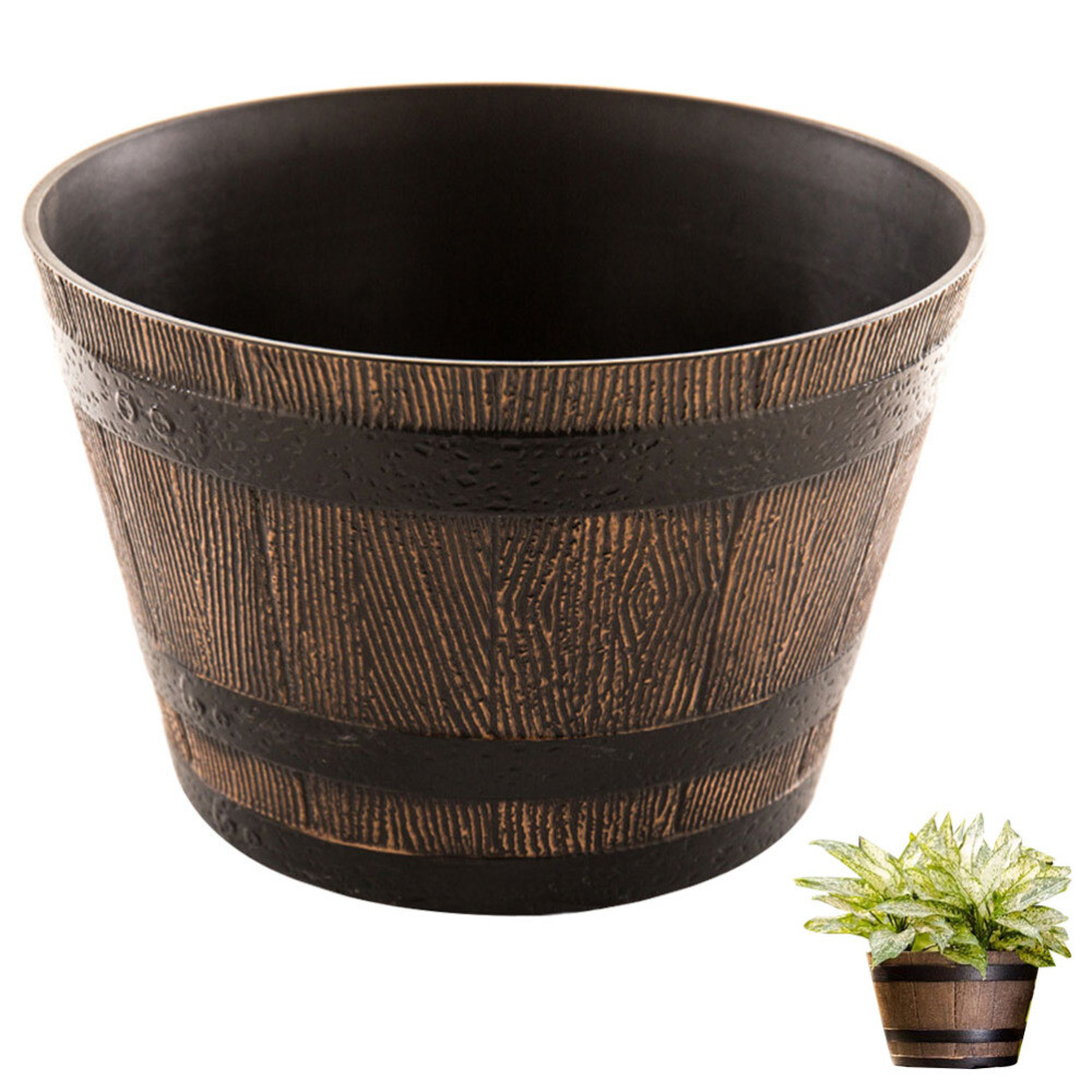 Rustic Patio Planter Retro Flowerpot Gardening Potted Pots Decorative Plants