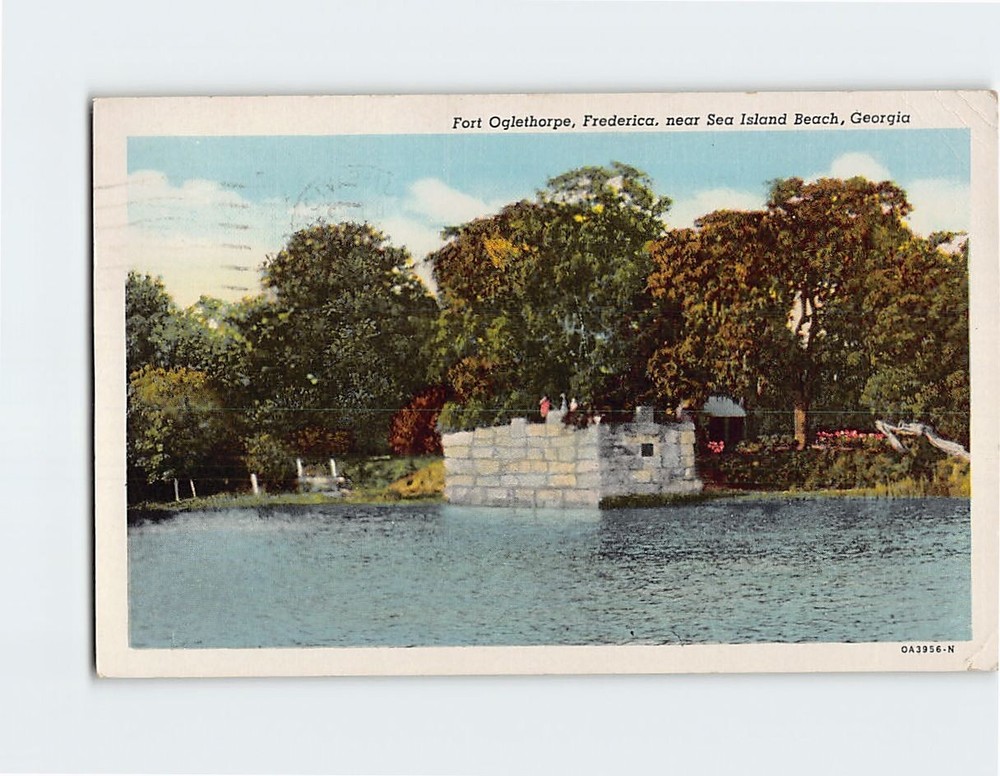 Postcard Fort Oglethorpe Frederica St. Simons Island Georgia USA