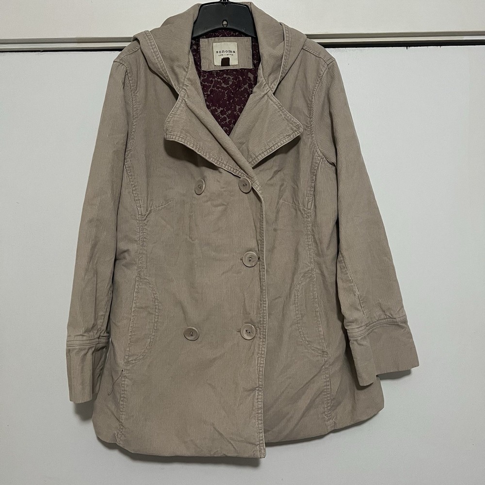 Sonoma Women's Tan Corduroy Jacket 1X