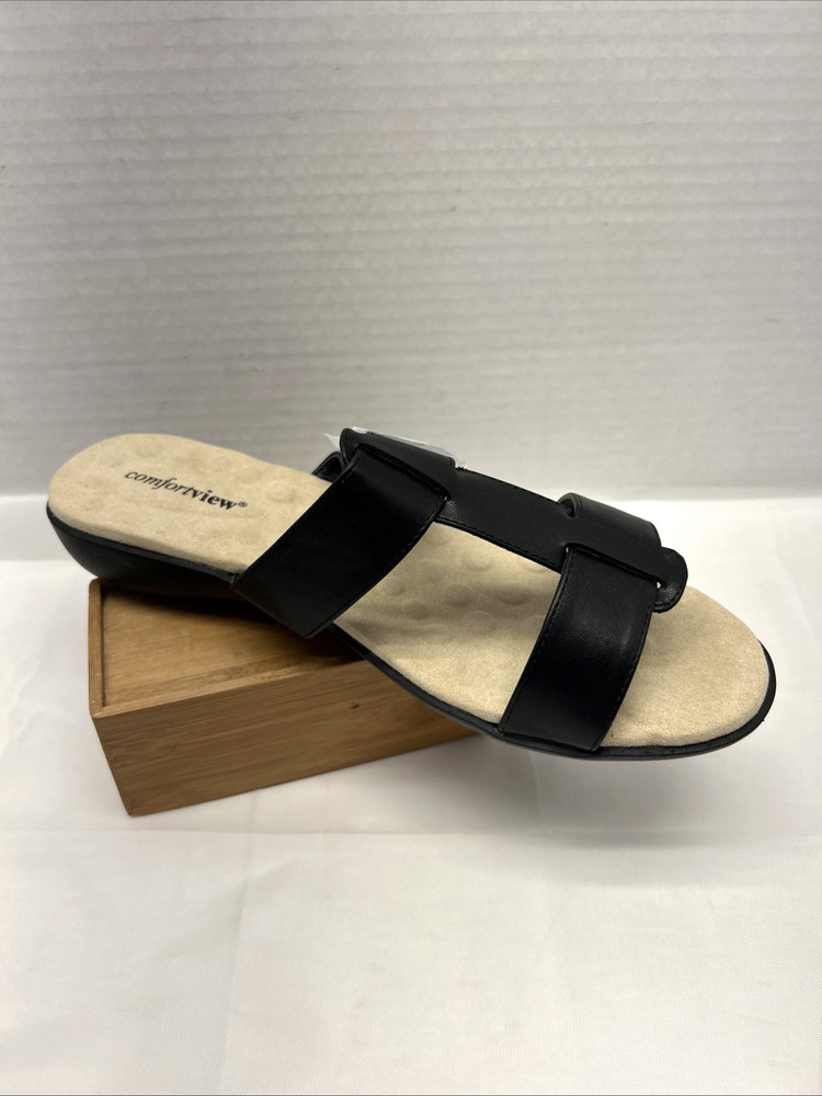 Comfortview Slip On Sandal Adj Strap Comfort Bed Non Slip Women 10.5 WW New