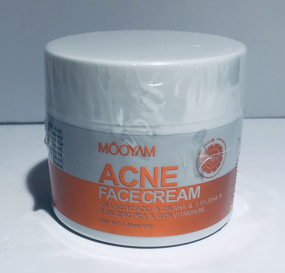 MOOYAM Acne Face Cream with 4% Lactic Acid 0.1% Zinc for Oil Control Hydration