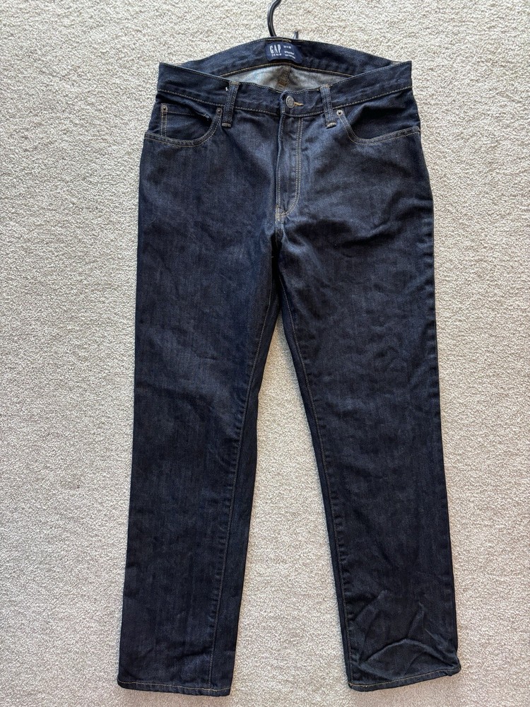 GAP for Good Denim Straight Leg Jeans Mens 30X30 Blue Dark Wash Denim EUC