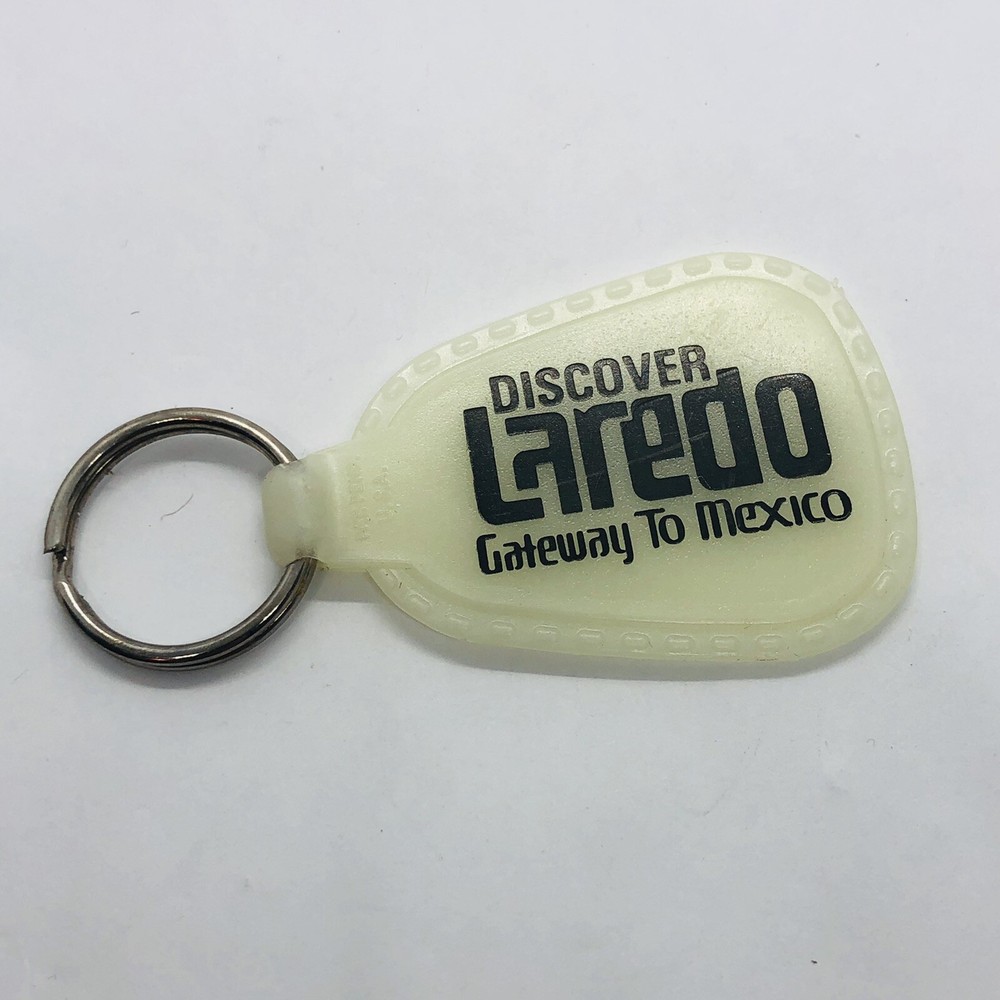 Vintage Laredo TX Souvenir Glow in the Dark Keychain Fob