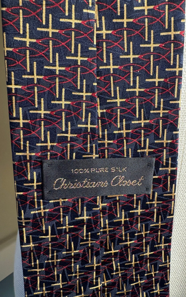 Christians Closet Cross and Fish Religious Tie Necktie - 60