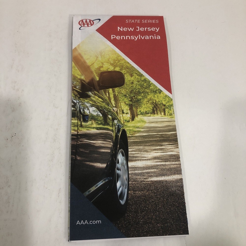 Road Map, New Jersey & Pennsylvania, AAA State Series Map, 2022 - USED