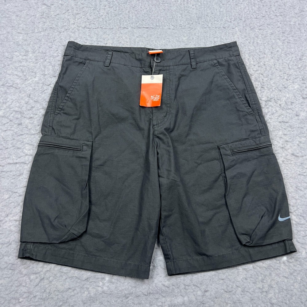 NEW Nike Cargo Shorts Men's 36 Charcoal Woven Canvas 10
