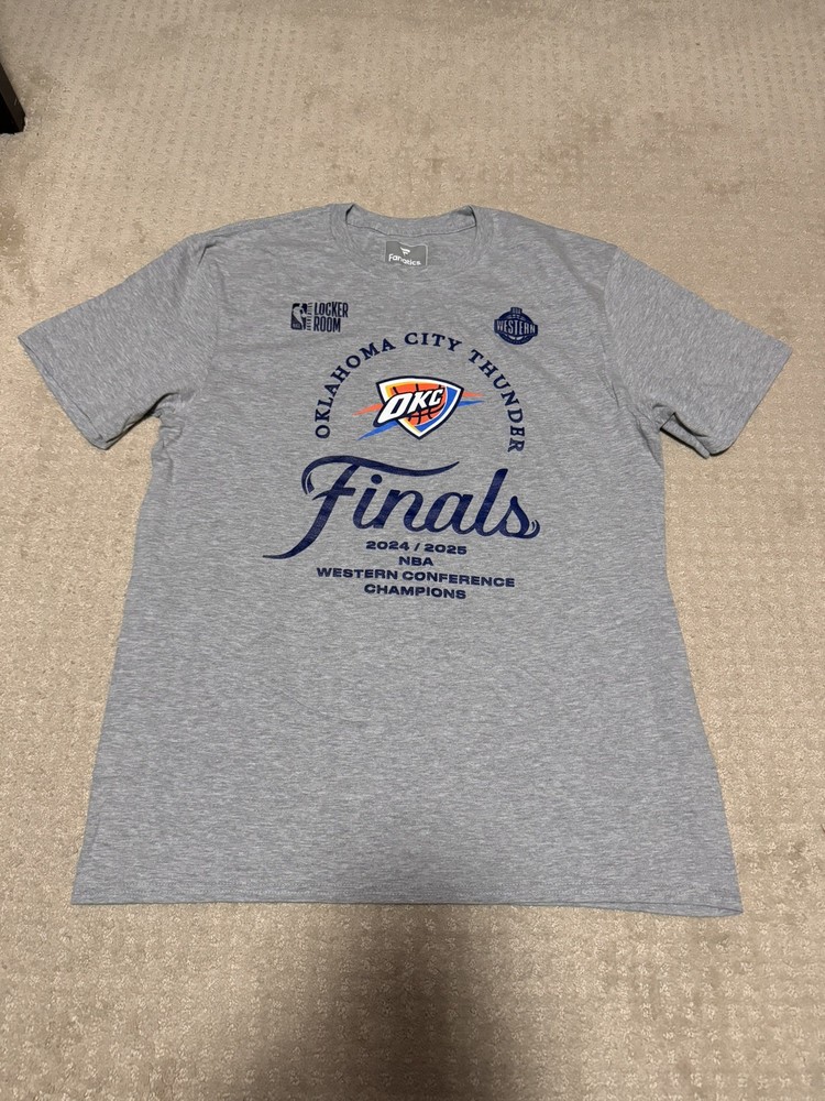 Oklahoma City Thunder Shirt Mens XL NBA Basketball Finals Champions Fanatics NWT