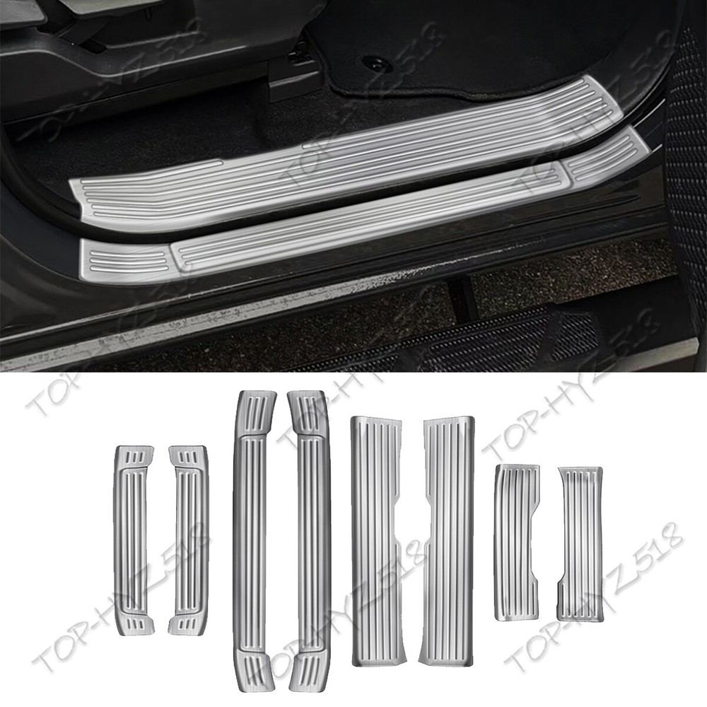 For Toyota Tacoma 2024-2025 Silver Stainless Door Sill Panel Cover Trim 8pcs