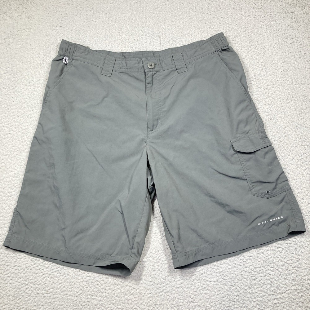 Columbia PFG Fishing Shorts Men's 36 Gray 10
