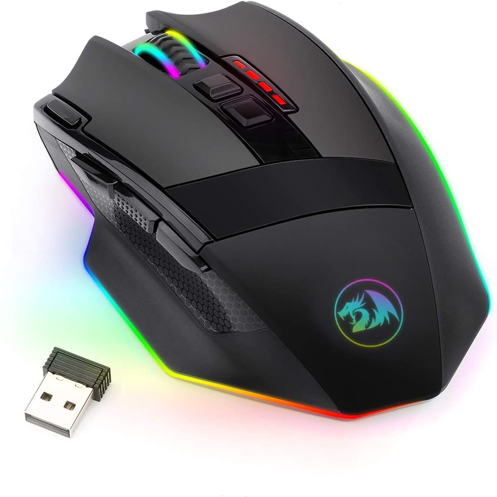 M801 Wireless RGB Gaming Mouse with 9 Programmable MMO Macros