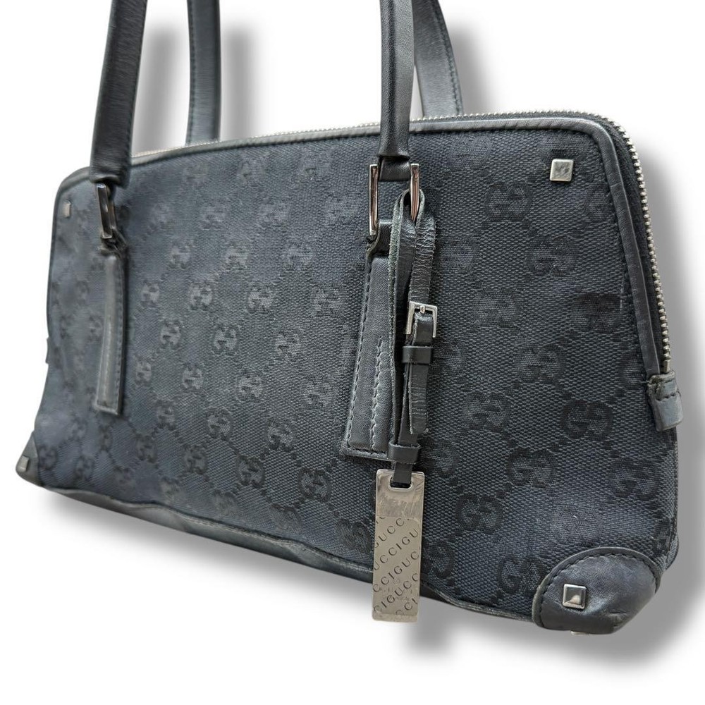 GUCCI GG Canvas Tote Bag in Black Authentic G0804505