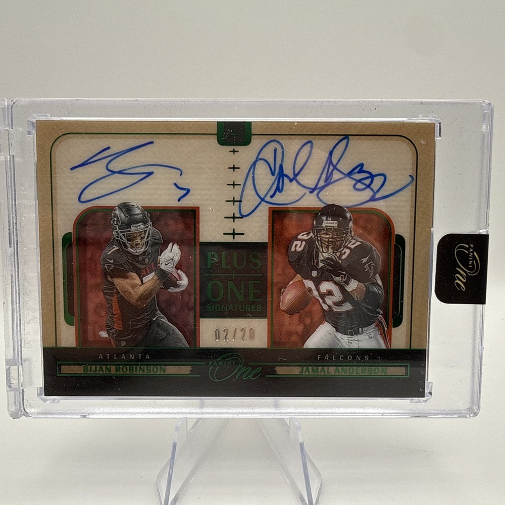 2024 Panini One Football BIJAN ROBINSON/JAMAL ANDERSON DUAL AUTO /20