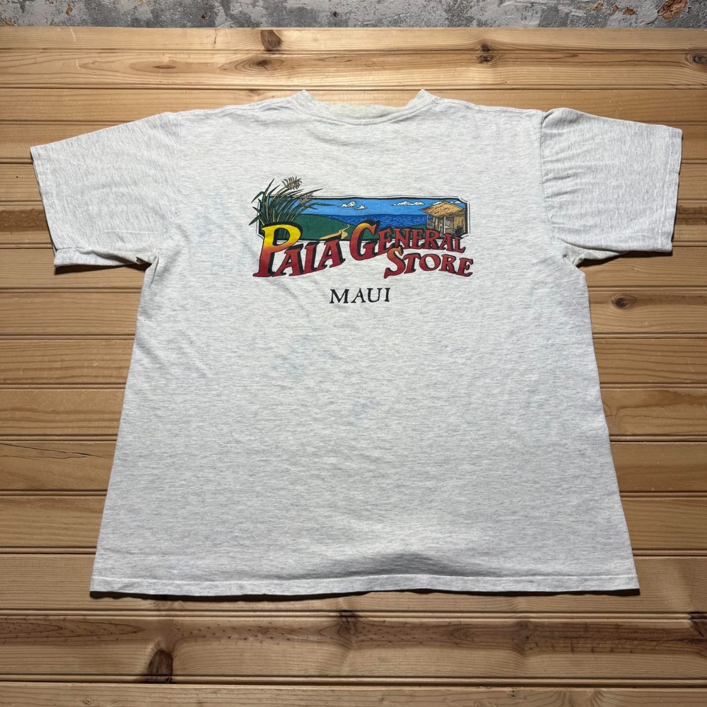 Vintage 90s Paia General Store Maui Hawaii Graphic Souvenir T-Shirt USA Large