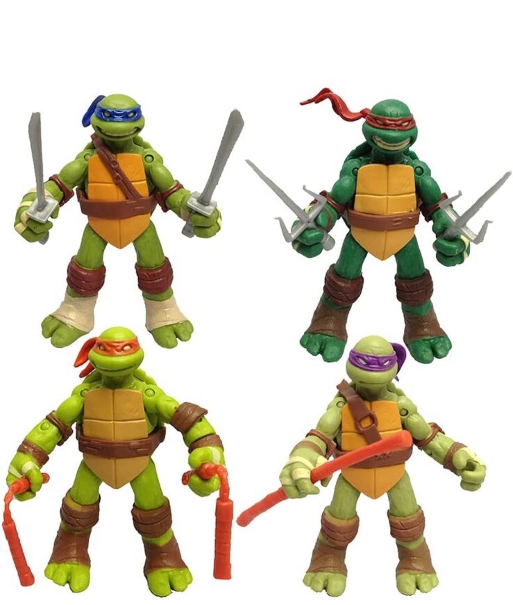 4PCS NECA Teenage Mutant Ninja Turtles Classic Collection TMNT Action Figures