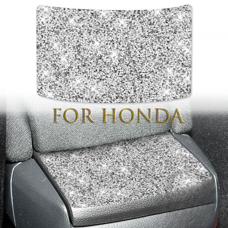 Bling Diamond Car Rear Storage Box Panel Cover Trim For Honda Civic 10th 2016-19