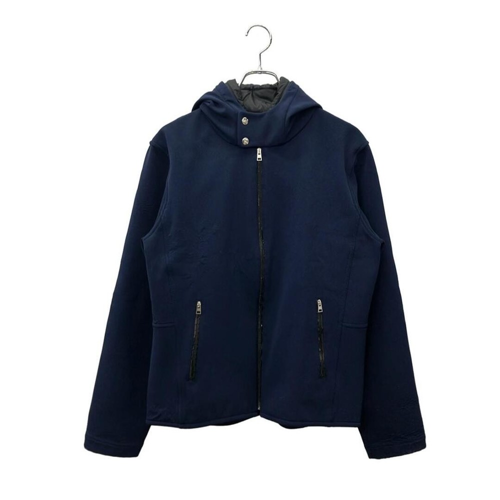 Flawed Hermes Blouson Hooded Zip Up Jacket L Navy Men's Size a7292842b88fbef941