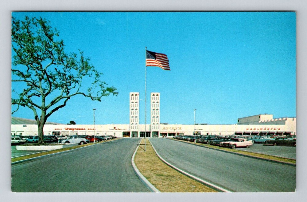 Winter Park FL-Florida, Winter Park Shopping Mall, Vintage Postcard
