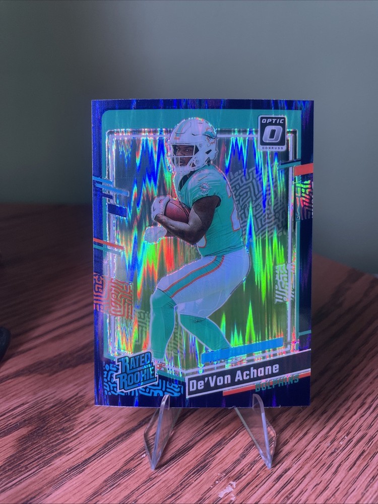 2023 Panini Donruss Optic Devon Achane Rated Rookie Purple Shock Prizm #269  RC