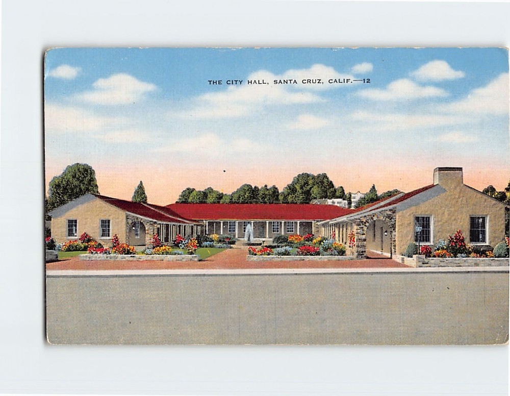 Postcard City Hall Santa Cruz California USA