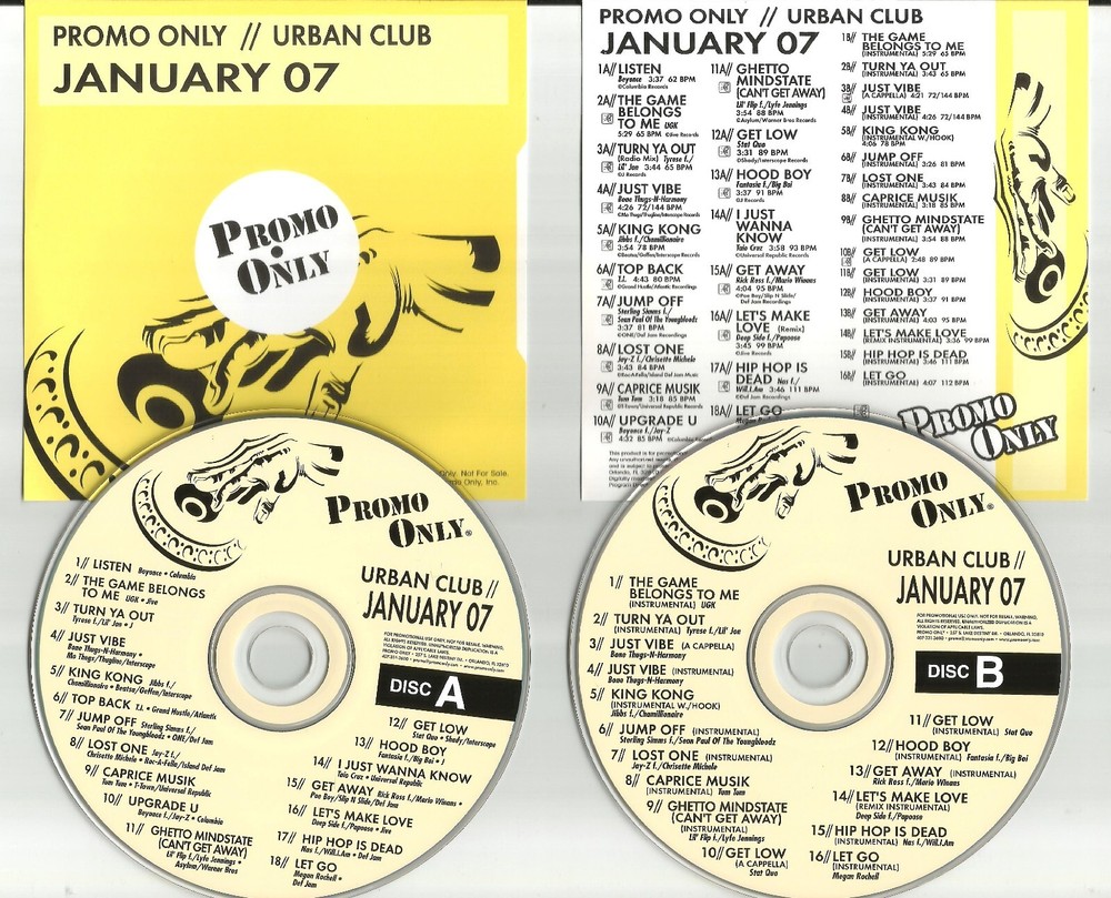PROMO 2 CD INSTRUMENTAL REMIXES BONE THUGS N HARMONY Ugk LIL JON Jay Z LIL FLIP